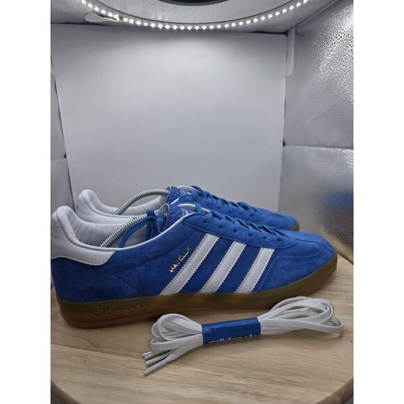 Adidas Gazelle Shoes Sneakers Blue Bird Gum Men’s Size 13 H06260 - Picture 3 of 8